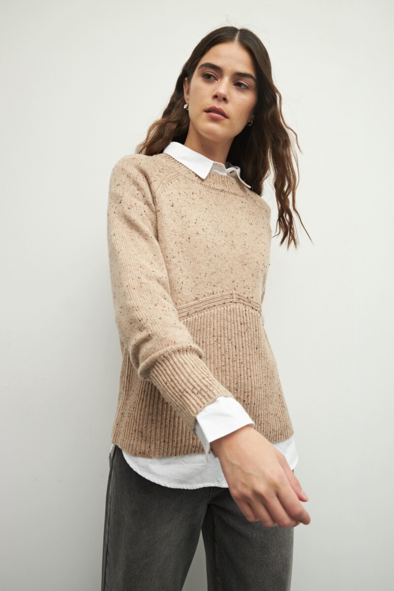 SWEATER EMILY Beige Melange