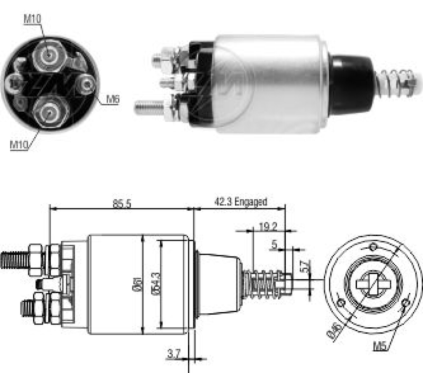 AUTOMATICO DE ARRANQUE FORD CAMION 1722-1723 BOSCH 24V ZM 