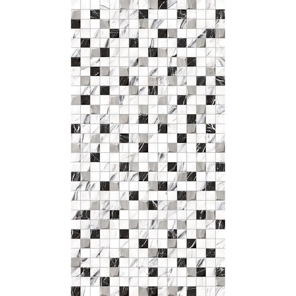 Cerámica Para Pared Calcis Black 31x60cm Brillante 
