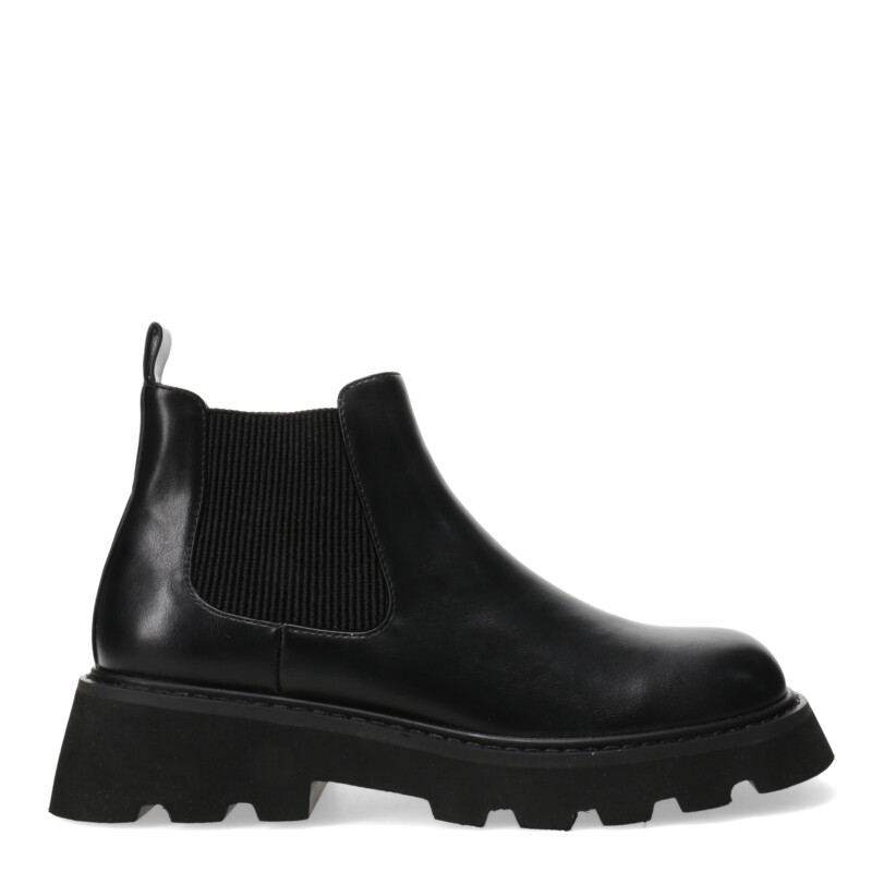 Bota de Mujer Miss Carol ROME tipo chelsea con elasticos laterales Negro