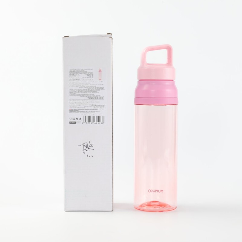BOTELLA DE AGUA SERIE MACARON CON APERTURA RÁPIDA 600 ML (ROSA) BOTELLA DE AGUA SERIE MACARON CON APERTURA RÁPIDA 600 ML (ROSA)