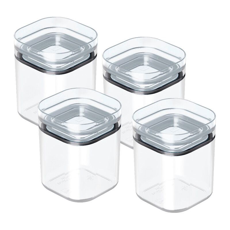 Set x4 Potes herméticos 150ml TRANSPARENTE