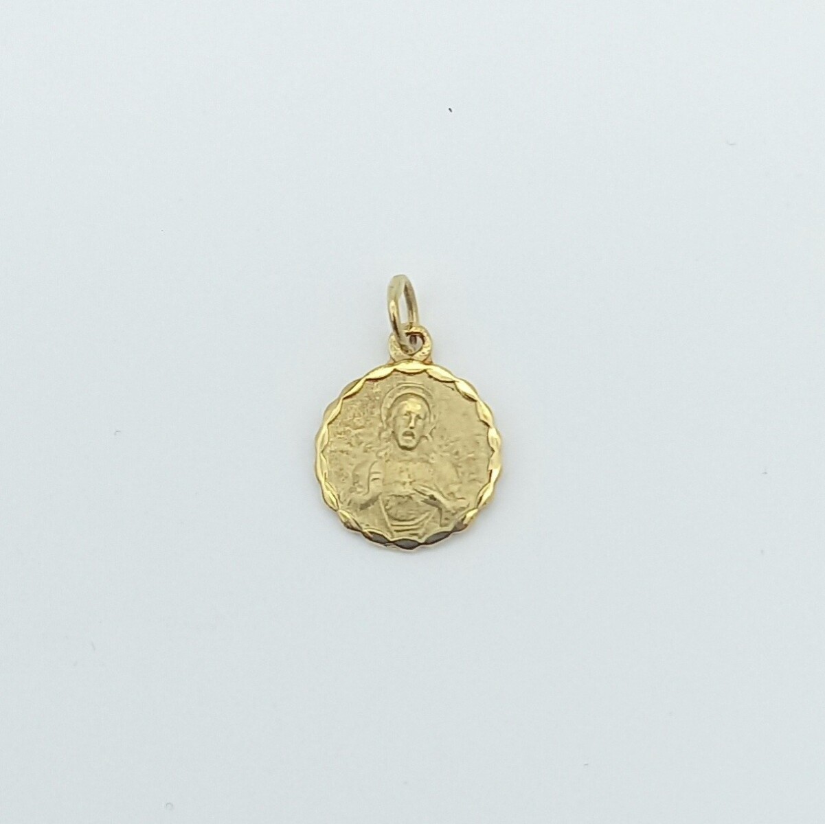 Medalla religiosa de oro 18 ktes, SAGRADO CORAZON 