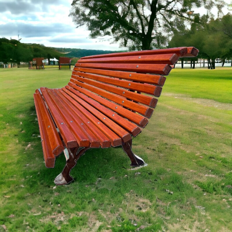 Banco De Plaza Clásico Fundición Y Madera Banco De Plaza Clásico Fundición Y Madera