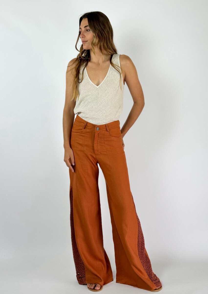 PANTALON JACINTO NEW CROCHET - TERRACOTA 