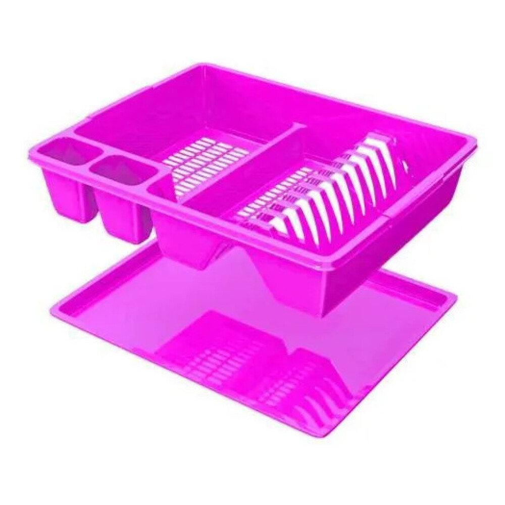 Escurridor Eco De Platos Vasos Cubiertos 45 X 38 Cm ROSA