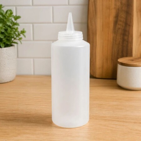 Pote Dispensador de Salsa Blanco 500Ml Pote Dispensador de Salsa Blanco 500Ml