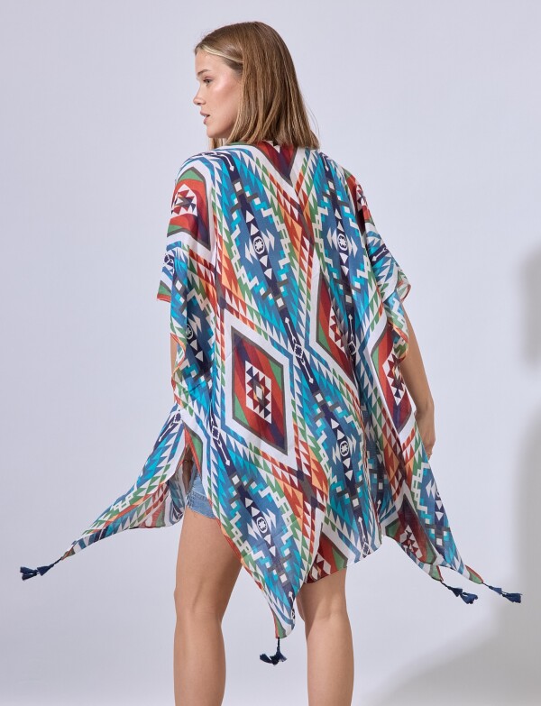 Kimono Tribal MULTI/AZUL