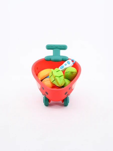 CARRITO COMPRAS CON FRUTAS MULTICOLOR