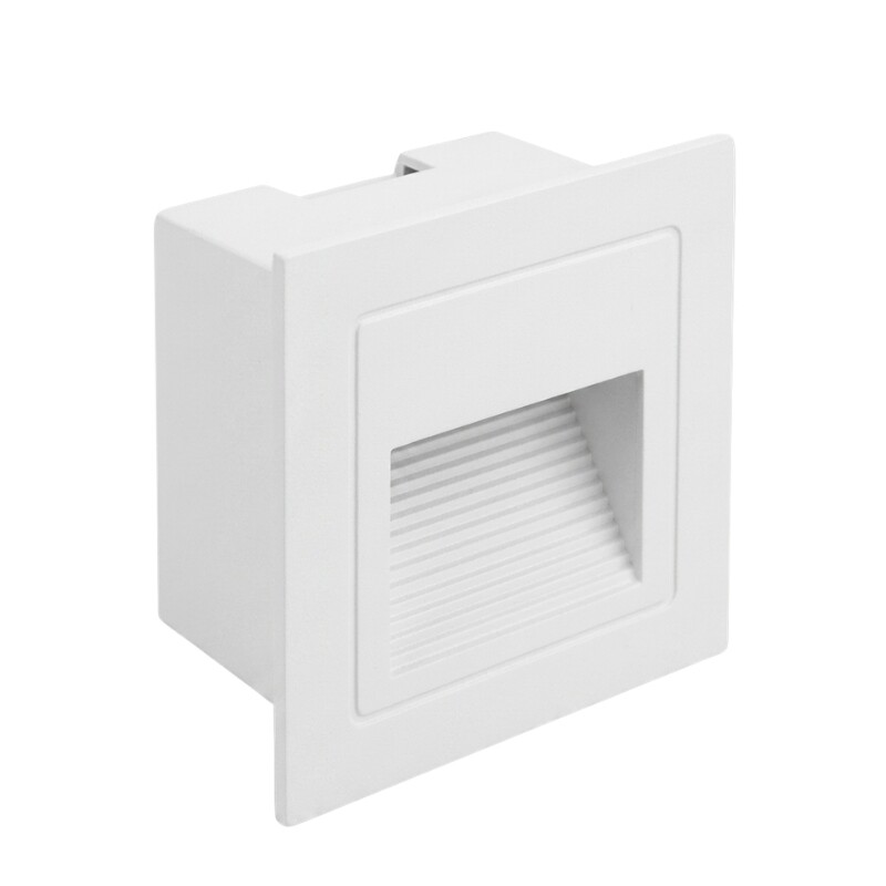 LUMINARIA TRENTO LUX CUBO DE EMBUTIR PARA ESCALERA - 3W Luminaria de Escalera Trento LUX 3W Blanco