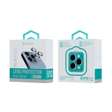 PROTECTOR LENTE DE CÁMARA IPHONE 14 PRO / PRO CON BRILLO MAX DEVIA Azul