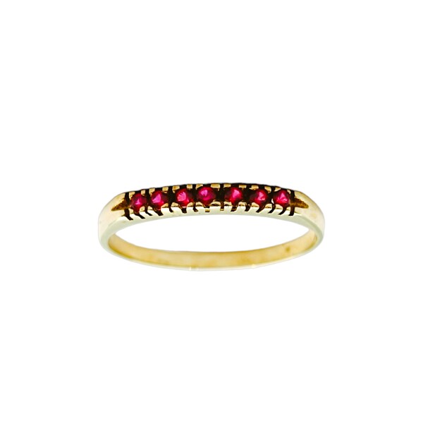 Anillo Vera-Oro Bajo-Piedra Rubi-AN8139 conpiedra