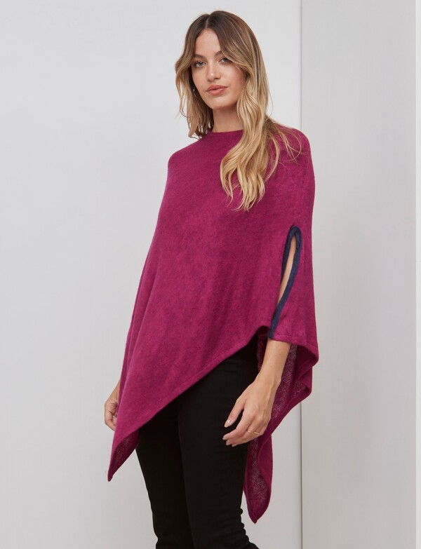 Poncho Ribete FUCSIA