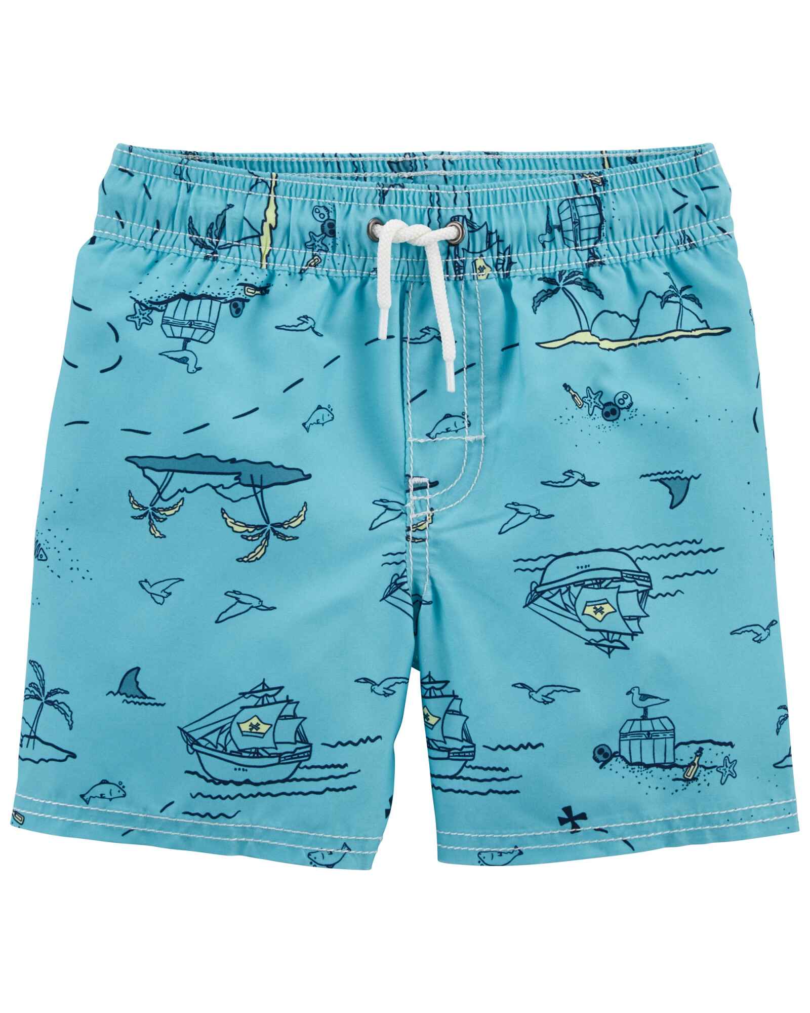 Short de baño con protección UPF 50+, diseño náutico Sin color