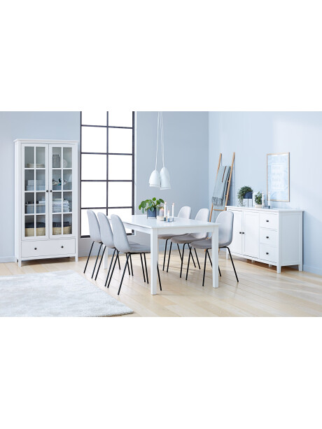 Vitrina NORDBY 2 puertas 1 cajón blanco Vitrina NORDBY 2 puertas 1 cajón blanco