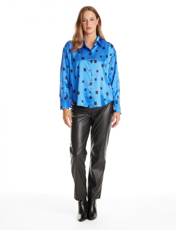Camisa Satén AZUL