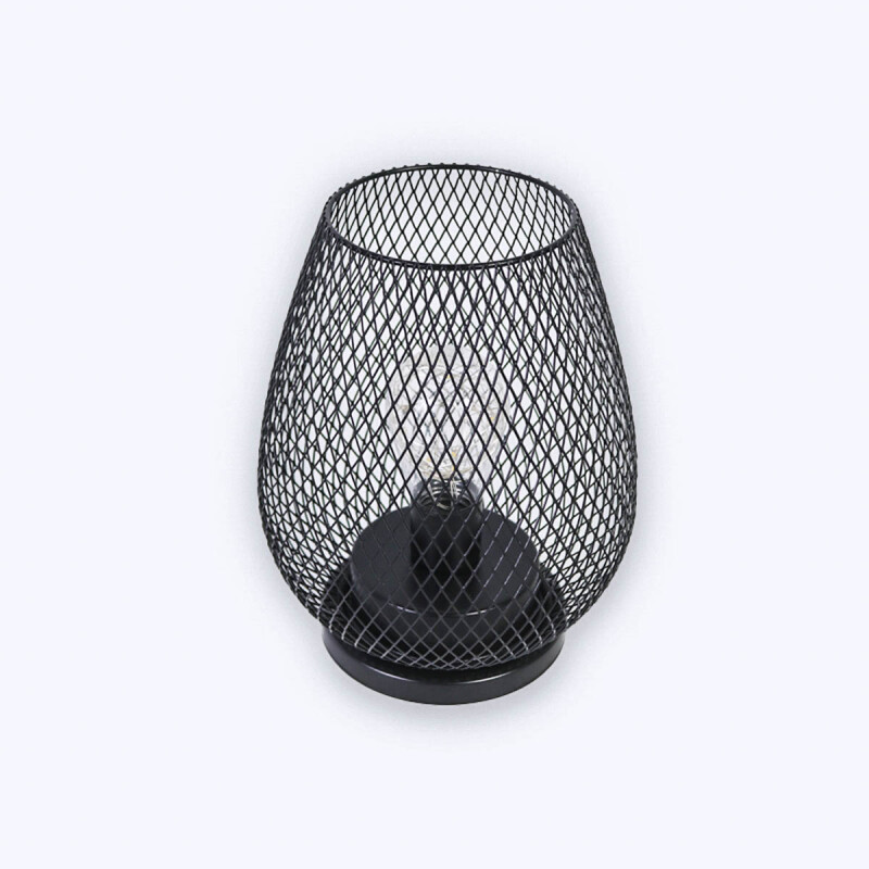 LAMPARA LED METAL NEGRO 14X19CM Unica