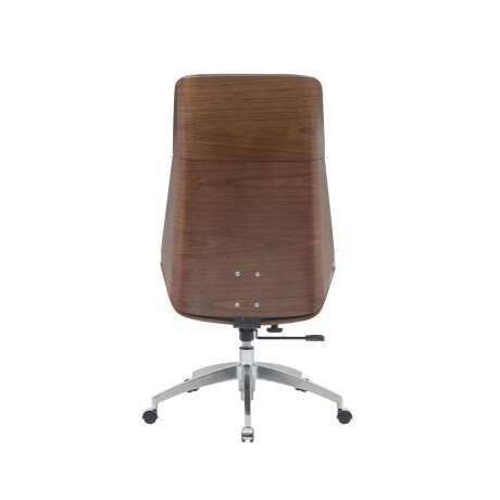 ASIENTO GERENCIAL ALTO MADERA-Y-PU NEGRO CONFORT