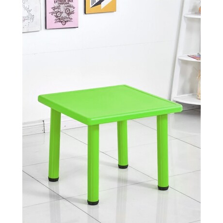 Mesa Cuadrada de Plástico y Metal para Niños 60x60cm Verde
