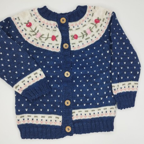 Saco lana azul con guarda Saco lana azul con guarda