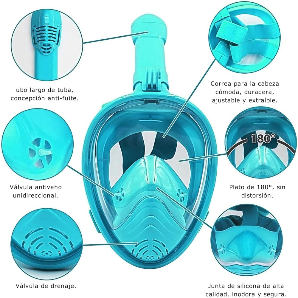 Máscara de snorkel infantil Cian