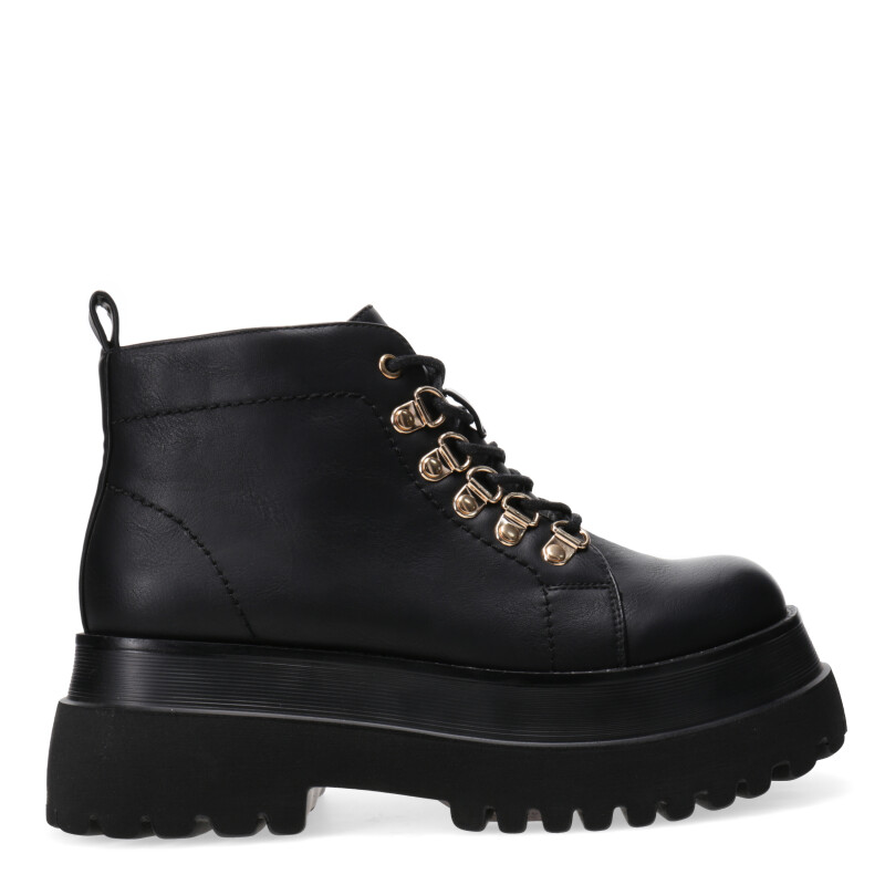 Bota de Mujer Miss Carol GALILEA acordonada con plataforma Negro