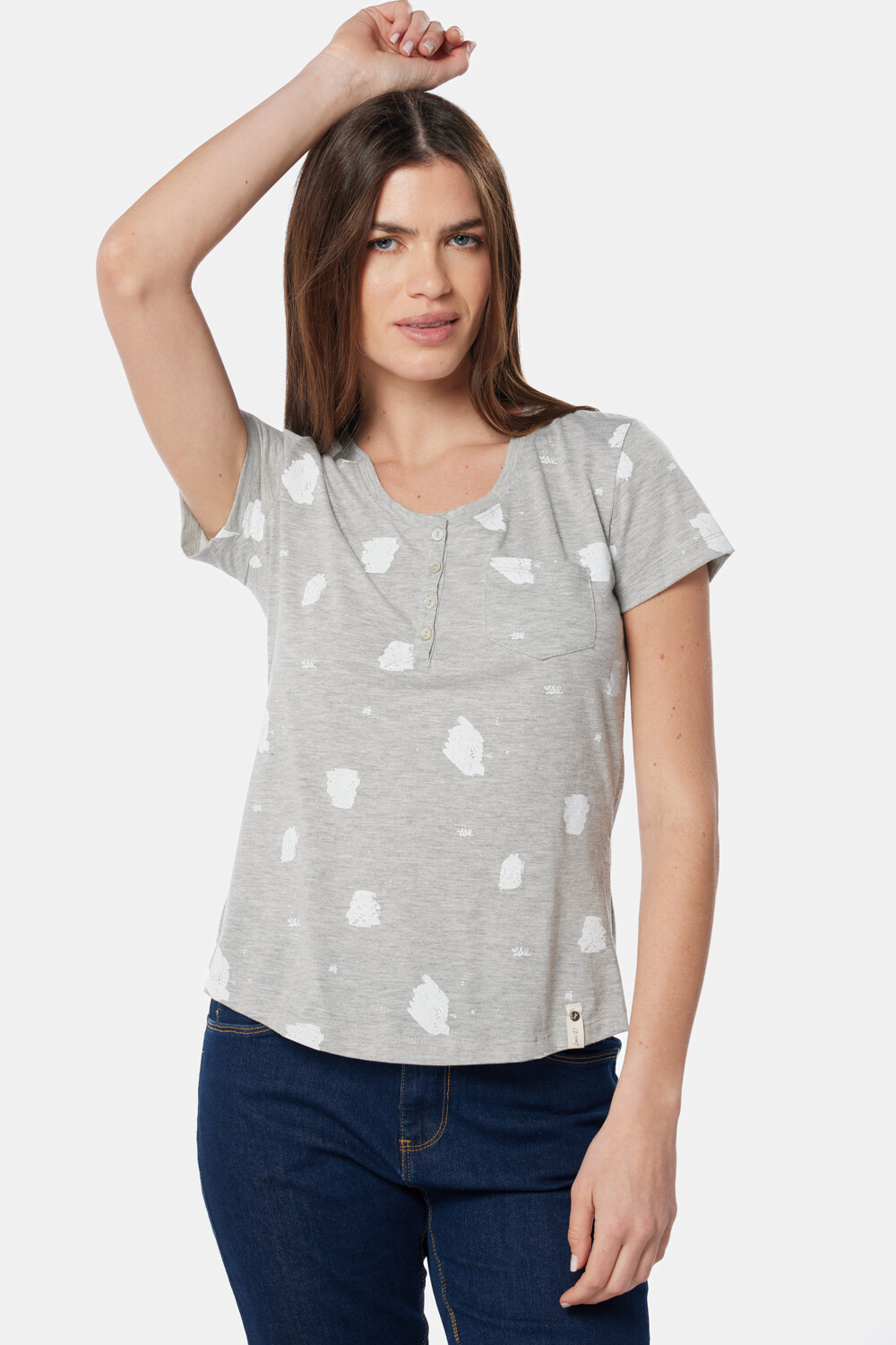 REMERA ESTAMPADA Gris