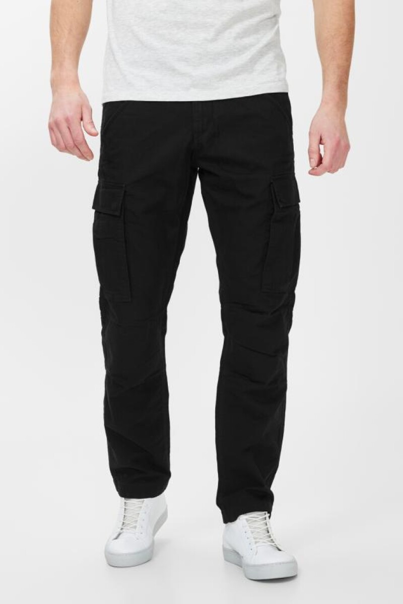 Pantalón Tipo Cargo, Con Puño Ajustable Black