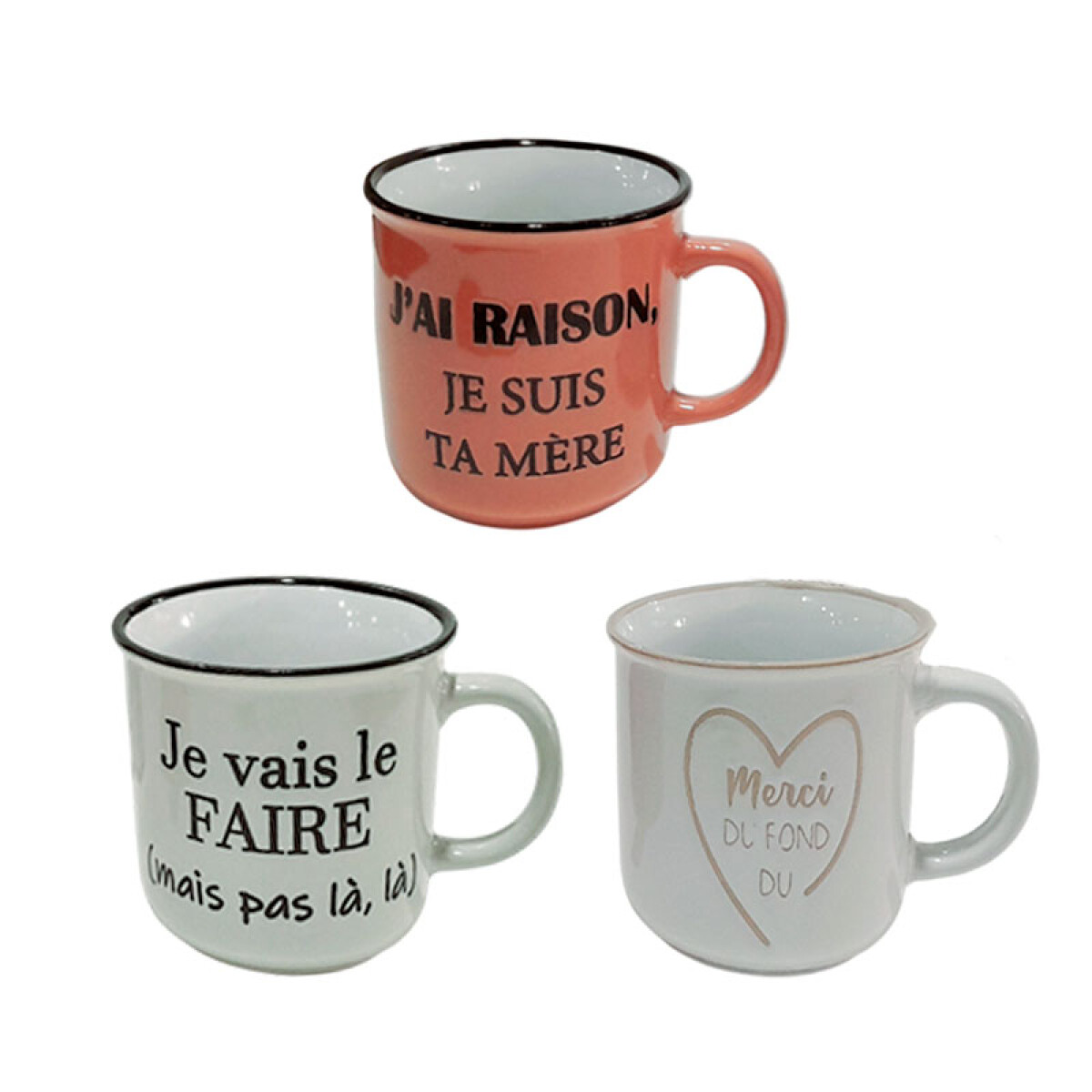 Taza de cerámica con mensajes 9.5x10x10cm - Taza De Cerámica Con Mensajes 9.5x10x10cm 