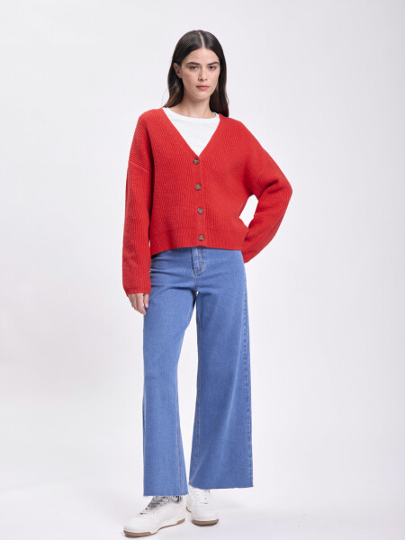 Saco punto fantasía Rojo