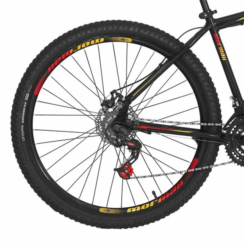 BICICLETA MORMAII VARON RODADO 29 SUSP DISK BRAKE NEGRA ROJO Y AMARILLO Bicicleta Mormaii Varon Rodado 29 Susp Disk Brake Negra Rojo Y Amarillo