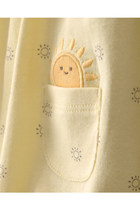 Monito bombachudo de algodón, amarillo, diseño soles Sin color