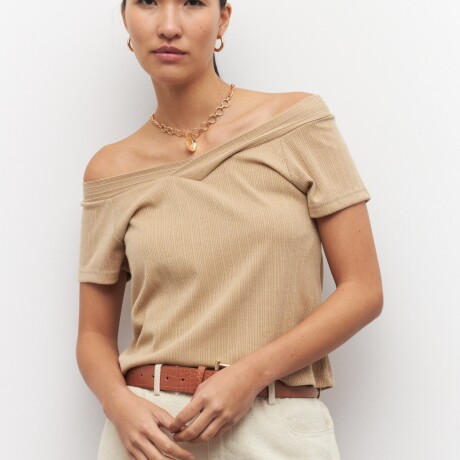 TOP ISIDRO Beige Melange