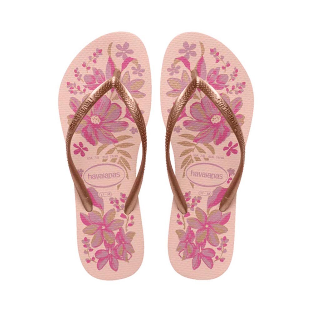 Sandalias Havaianas Slim Organic Mujer Rosado/Dorado