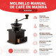 Molinillo manual de café en madera MARRON