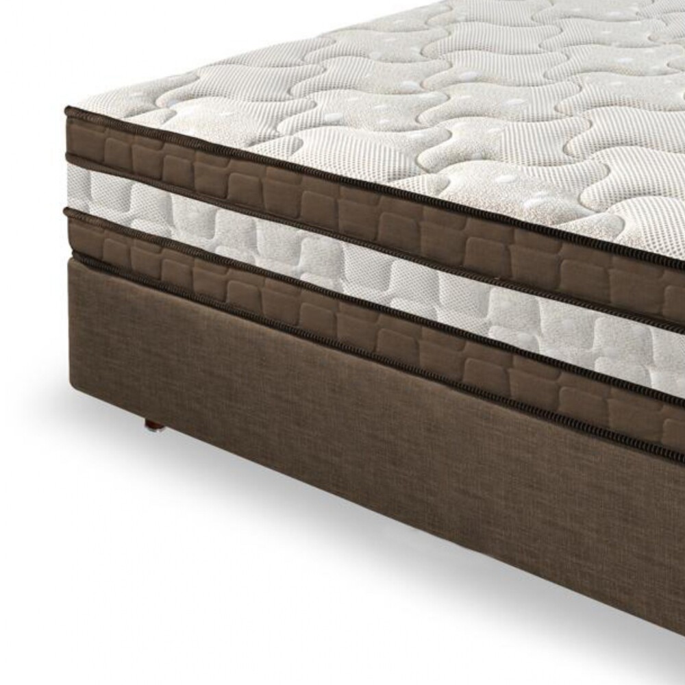 Conjunto Sommier 2 Plazas - Rustico - Espuma D80 Conjunto Sommier 2 Plazas - Rustico - Espuma D80