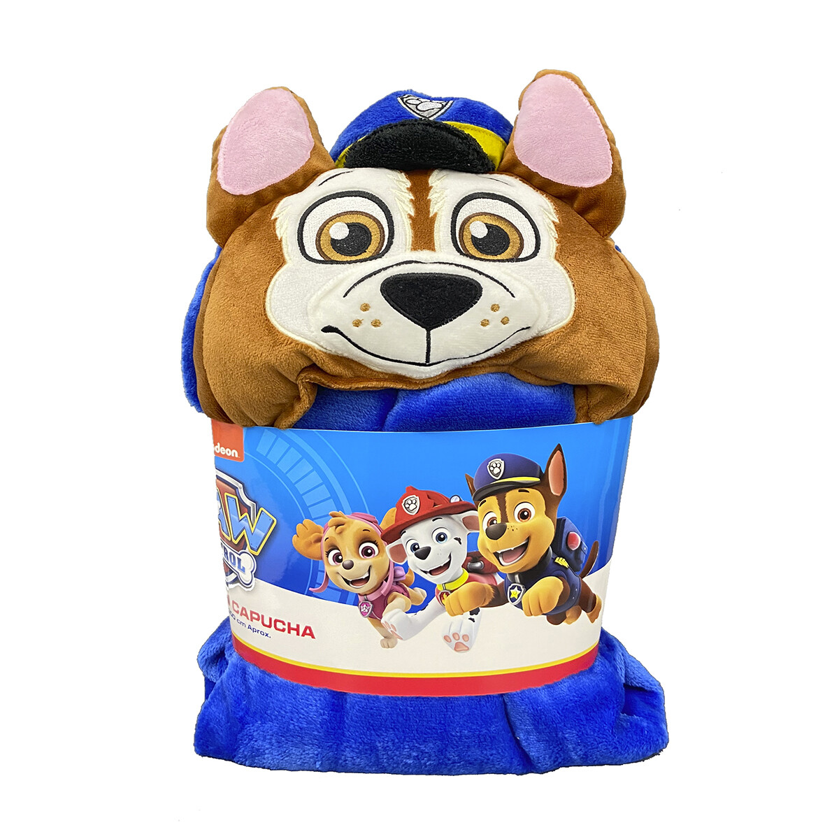 Frazada Infantil con Capucha Paw Patrol 100 x 100 cm - AZUL 
