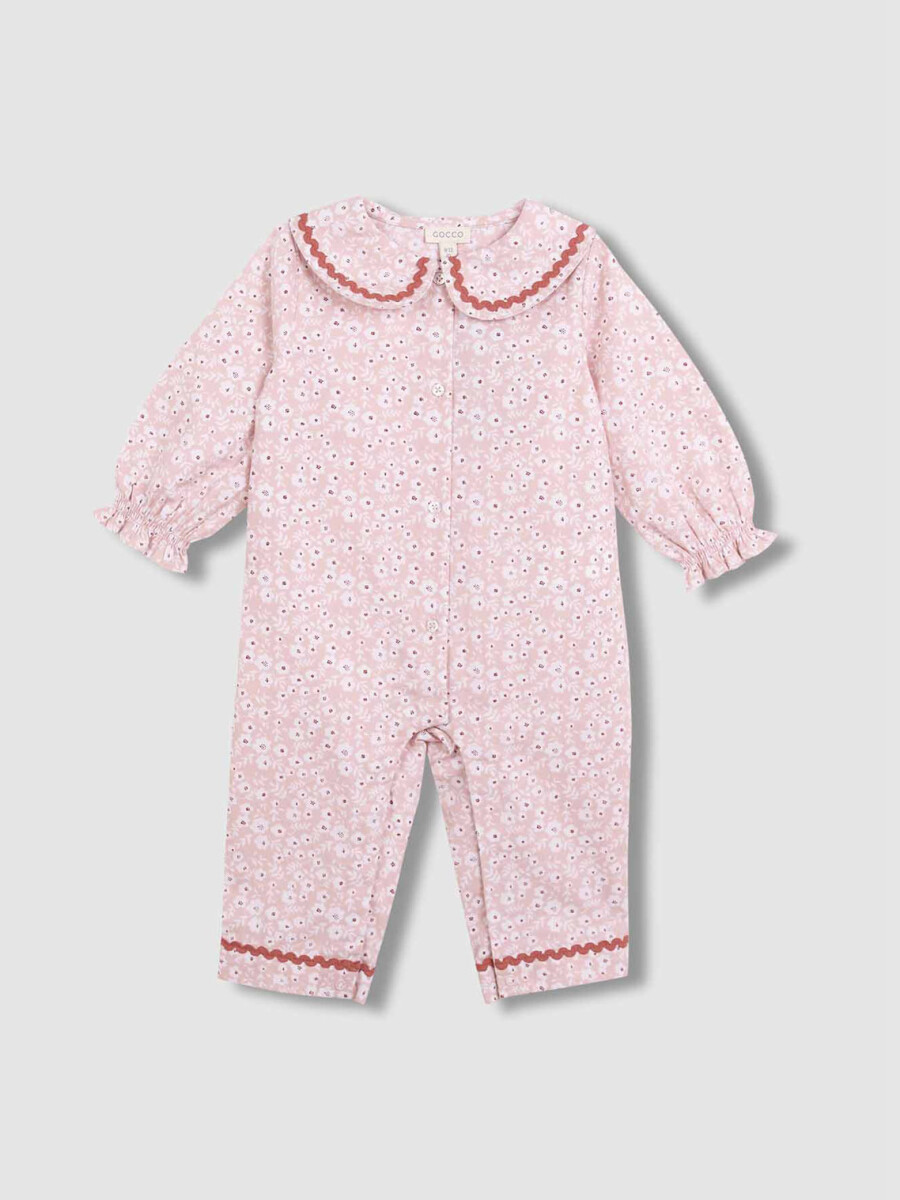 Pijama Estampado De Flores Rosa Bb