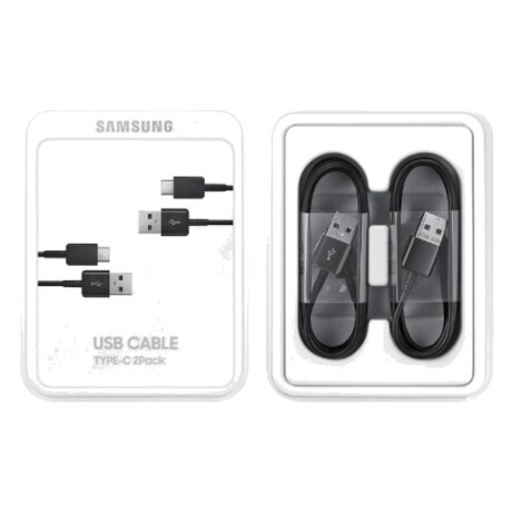 Pack 2 Cables Samsung USB-A a USB-C 1,5 m Negros 2-Pack