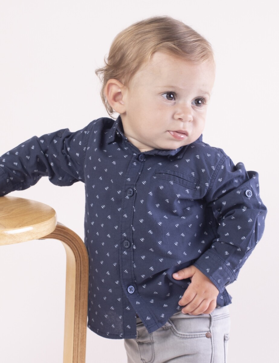 Camisa de bebe denim - Azul 