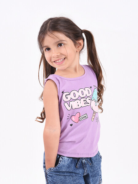 MUSCULOSA GOOD VIBES LAVANDA