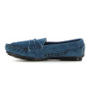 Mocasín Country de Mujer C/antifaz Descarne Azul Jean