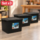 Set x3 Caja Organizadora 56 Lts NEGRO