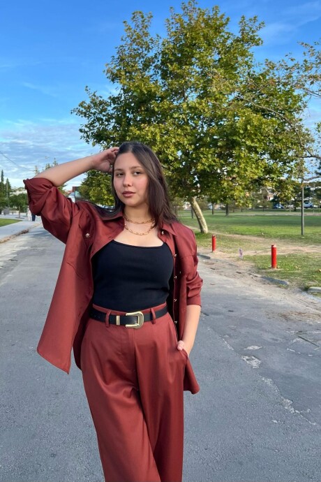 Camisa Gisele Marrón