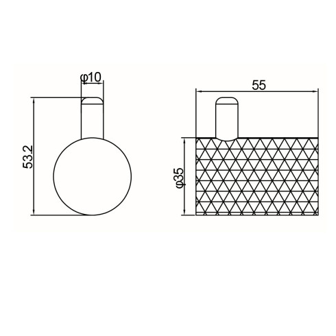 Percha Labrada Color Bronce Cepillado - Serie Signature 000