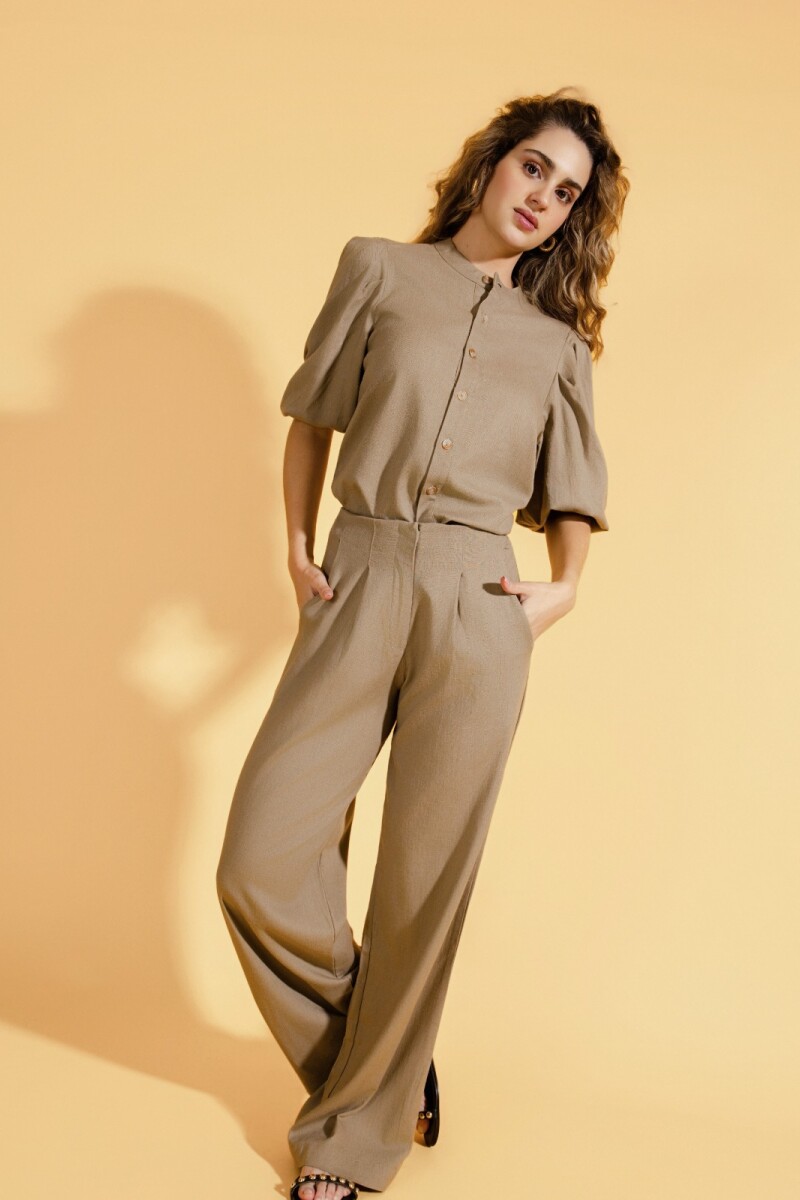 Camisa Anges. Natural.