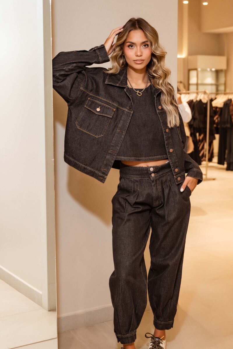 CAMPERA BRUNA BLACK DENIM CAMPERA BRUNA BLACK DENIM