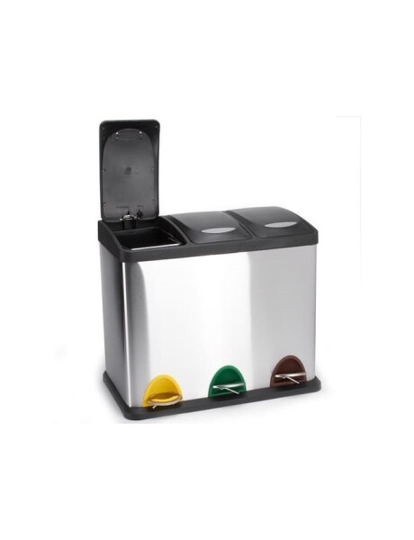 PAPELERA 3 COMPARTIMENTOS 45L C/ PEDAL ACERO INOX PAPELERA 3 COMPARTIMENTOS 45L C/ PEDAL ACERO INOX