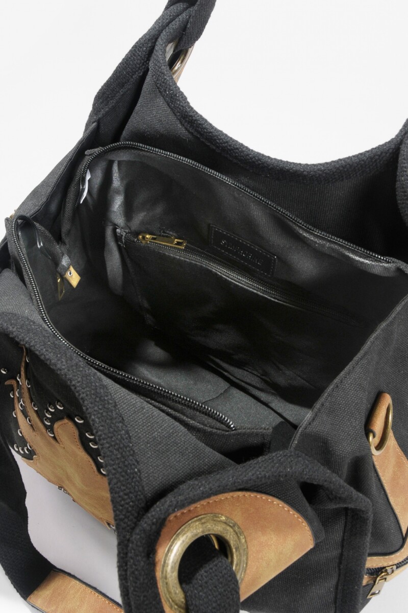 Bolso oversize canvas yorugua negro