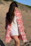 Camisa Cala Block Print Roja